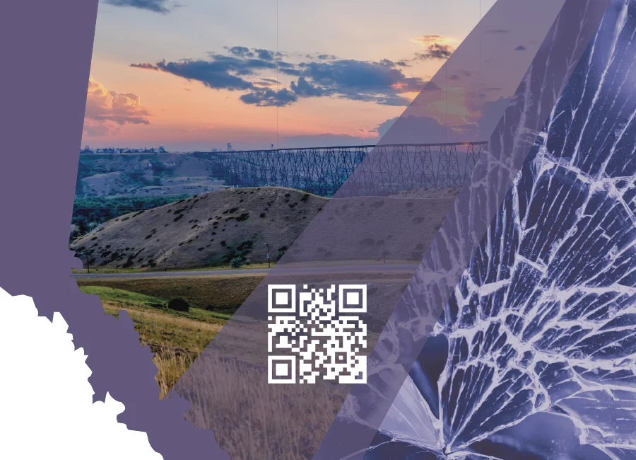 Lethbridge photo cut into alberta shape