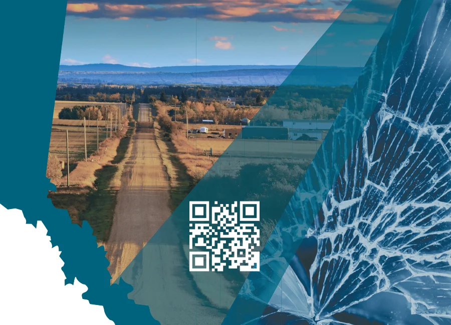 Grand Prairie photo cut into alberta shape